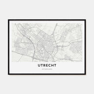 Utrecht Map Landscape Poster