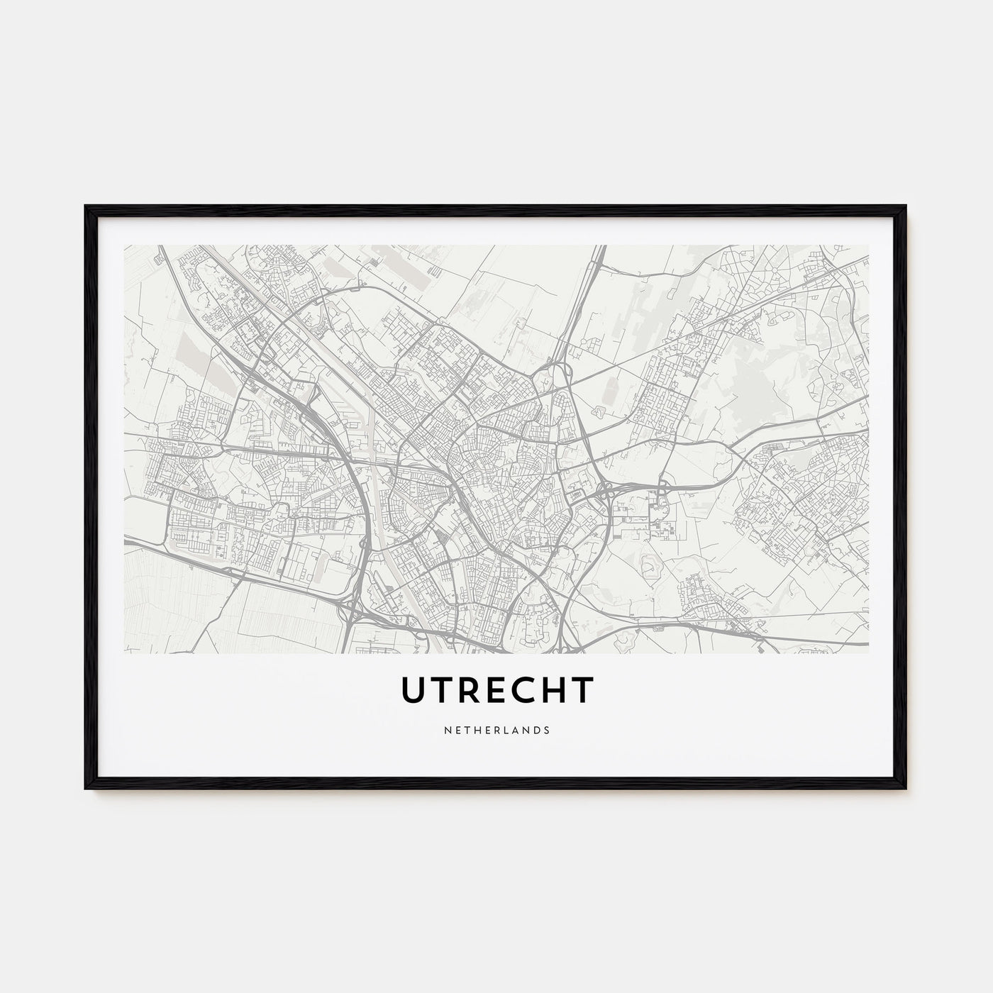 Utrecht Map Landscape Poster