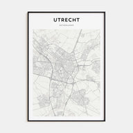 Utrecht Map Portrait Poster