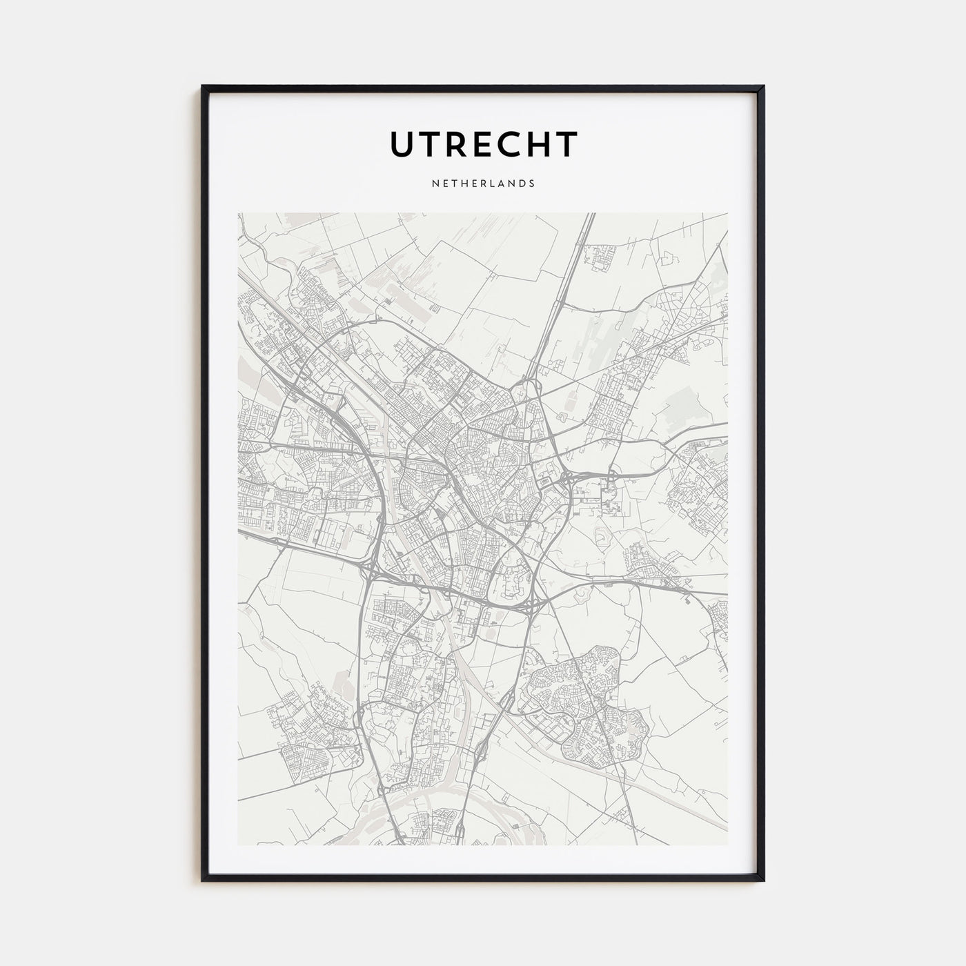 Utrecht Map Portrait Poster