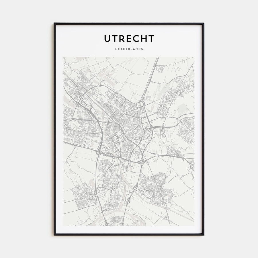 Utrecht Map Portrait Poster