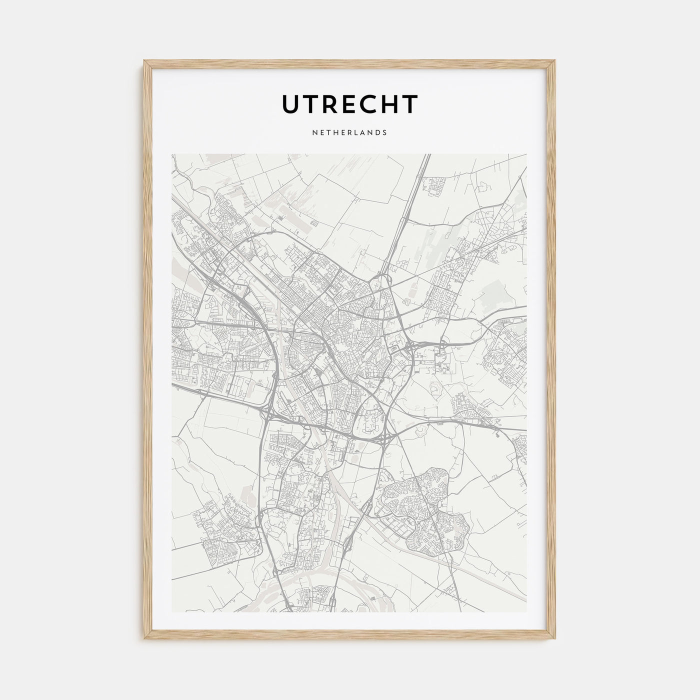Utrecht Map Portrait Poster