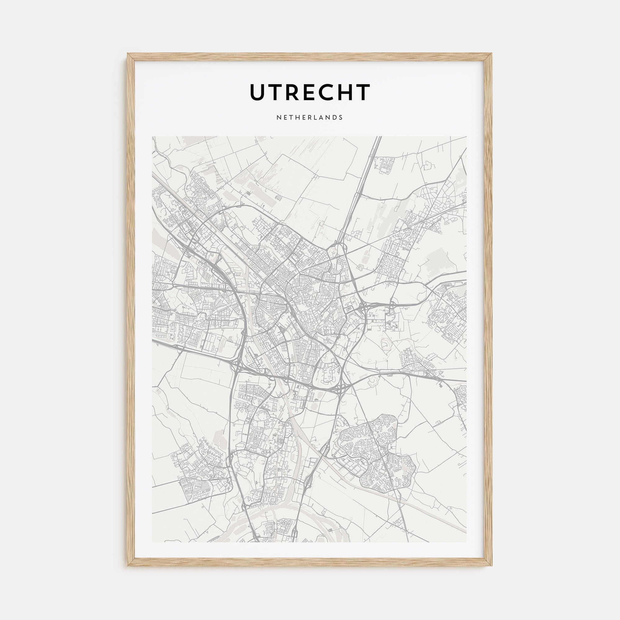 Utrecht Map Portrait Poster