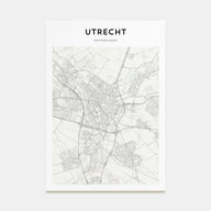 Utrecht Map Portrait Poster