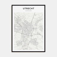 Utrecht Map Portrait Poster