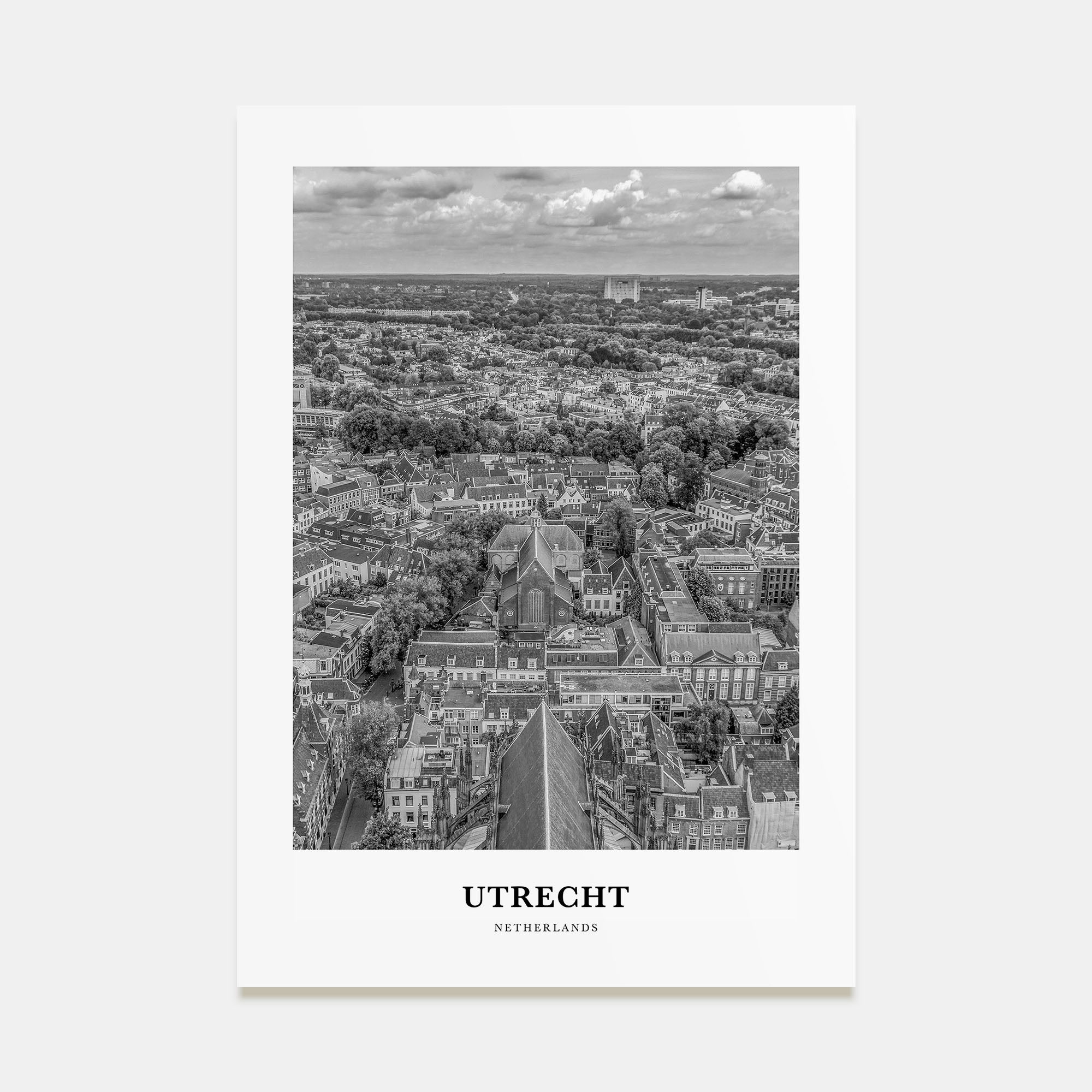 Utrecht Portrait B&W Poster