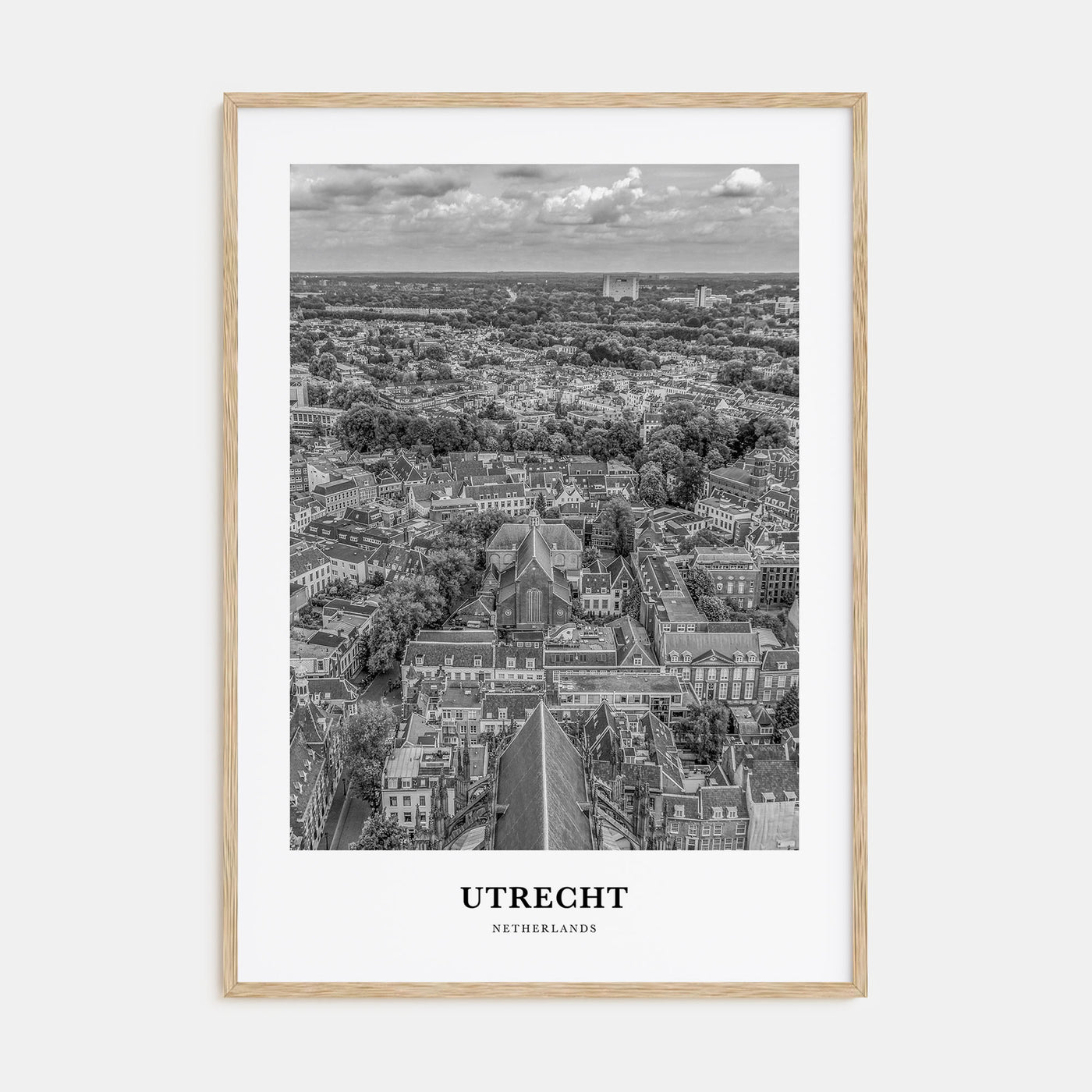 Utrecht Portrait B&W Poster