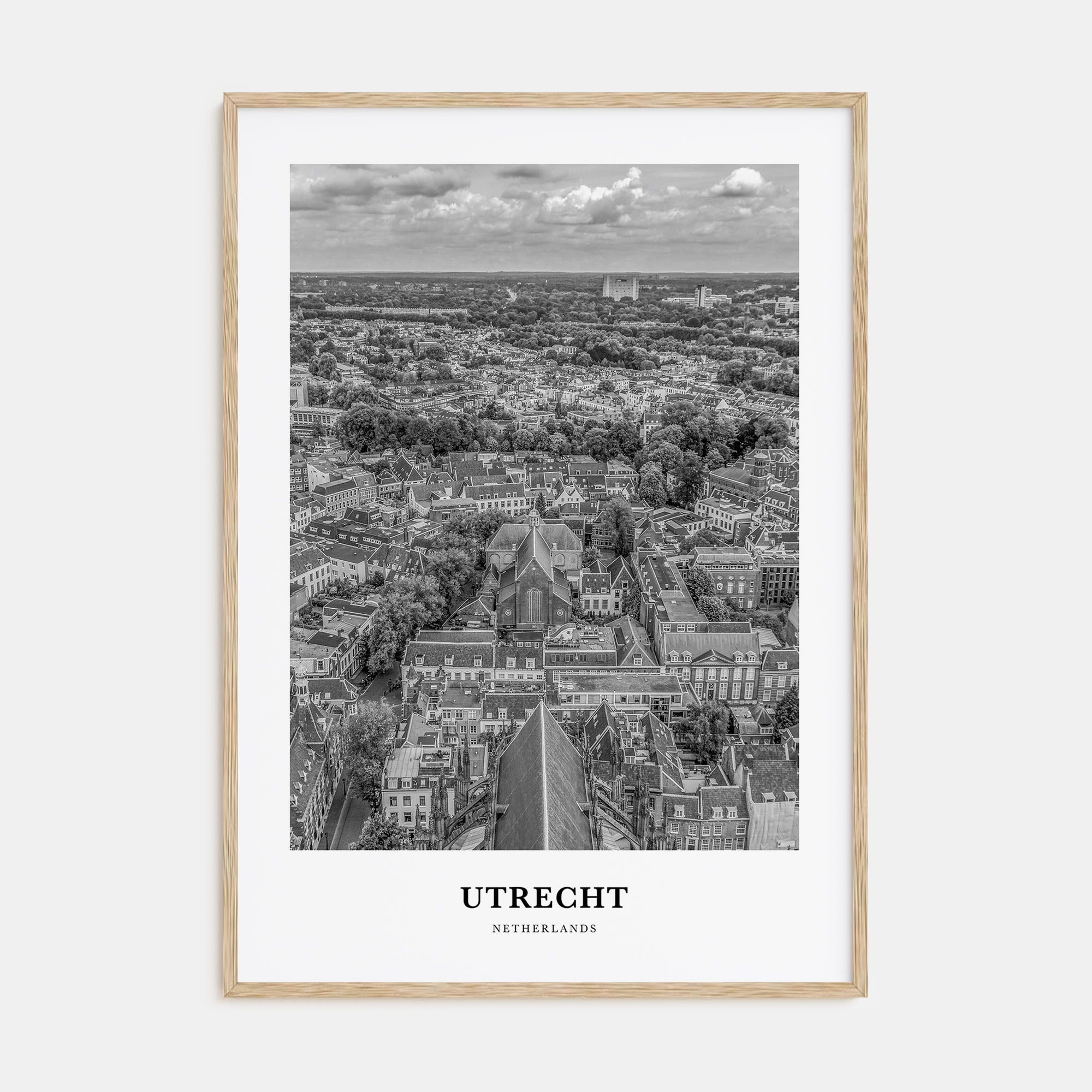 Utrecht Portrait B&W Poster