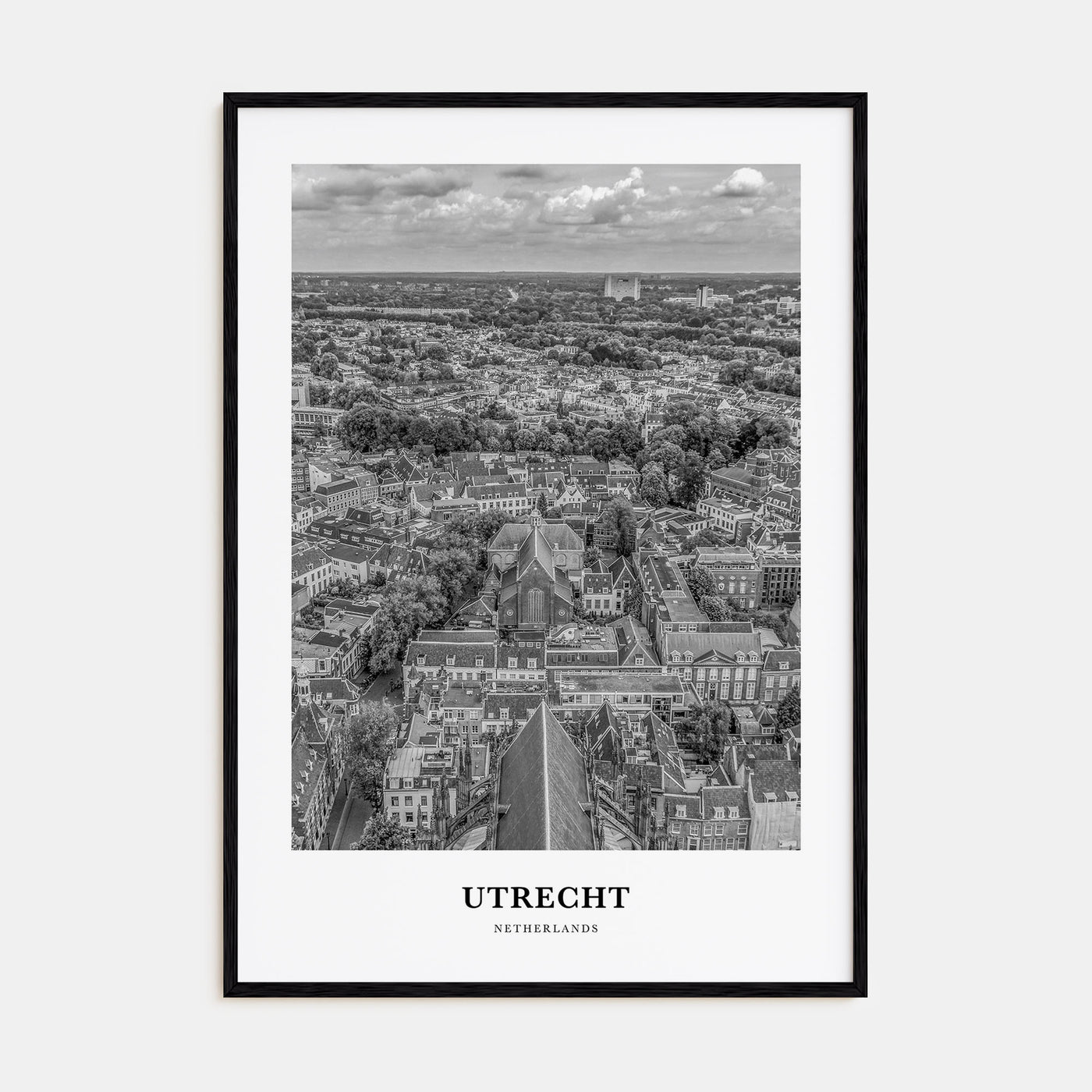 Utrecht Portrait B&W Poster