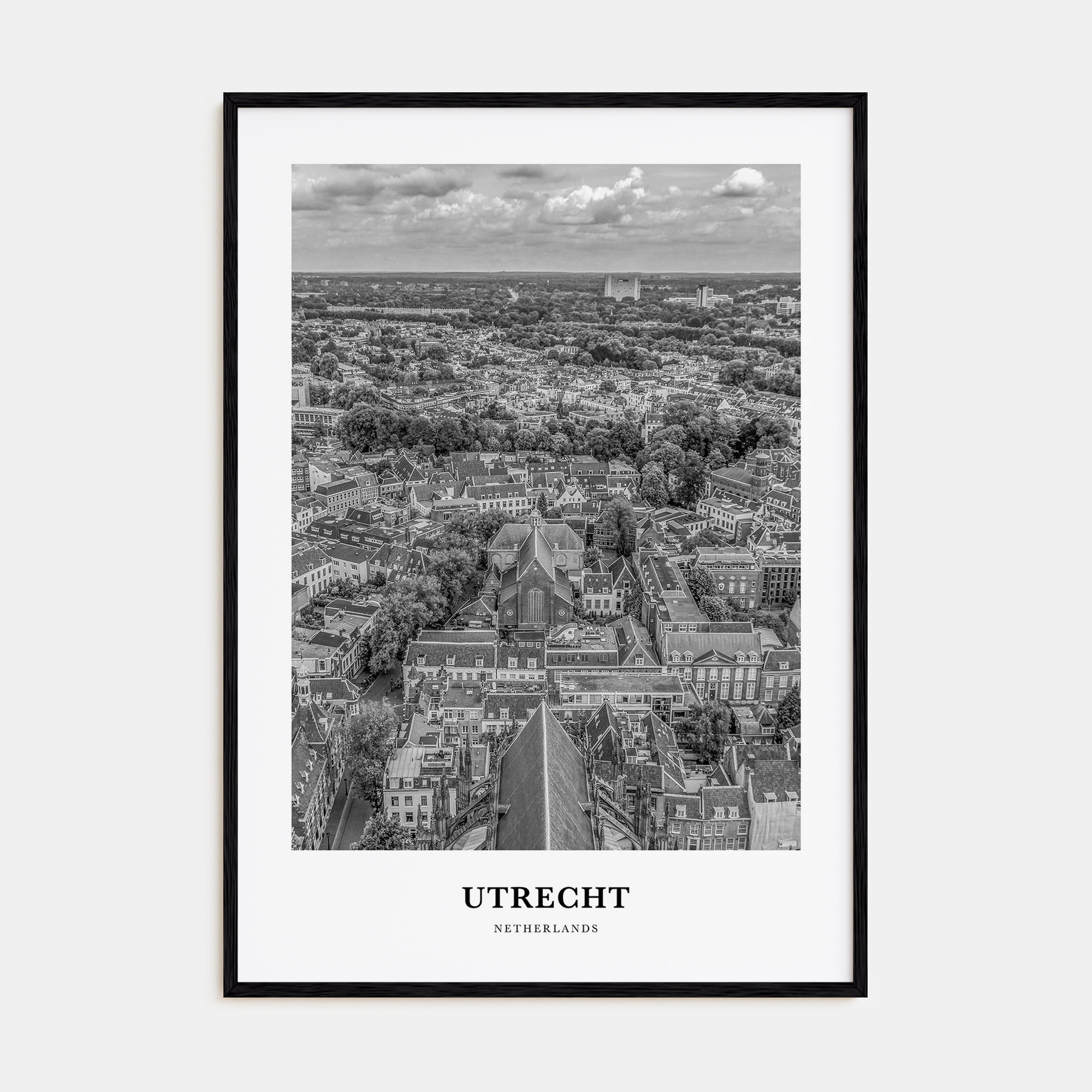 Utrecht Portrait B&W Poster