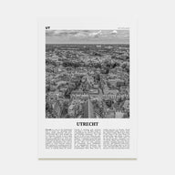 Utrecht Travel B&W Poster