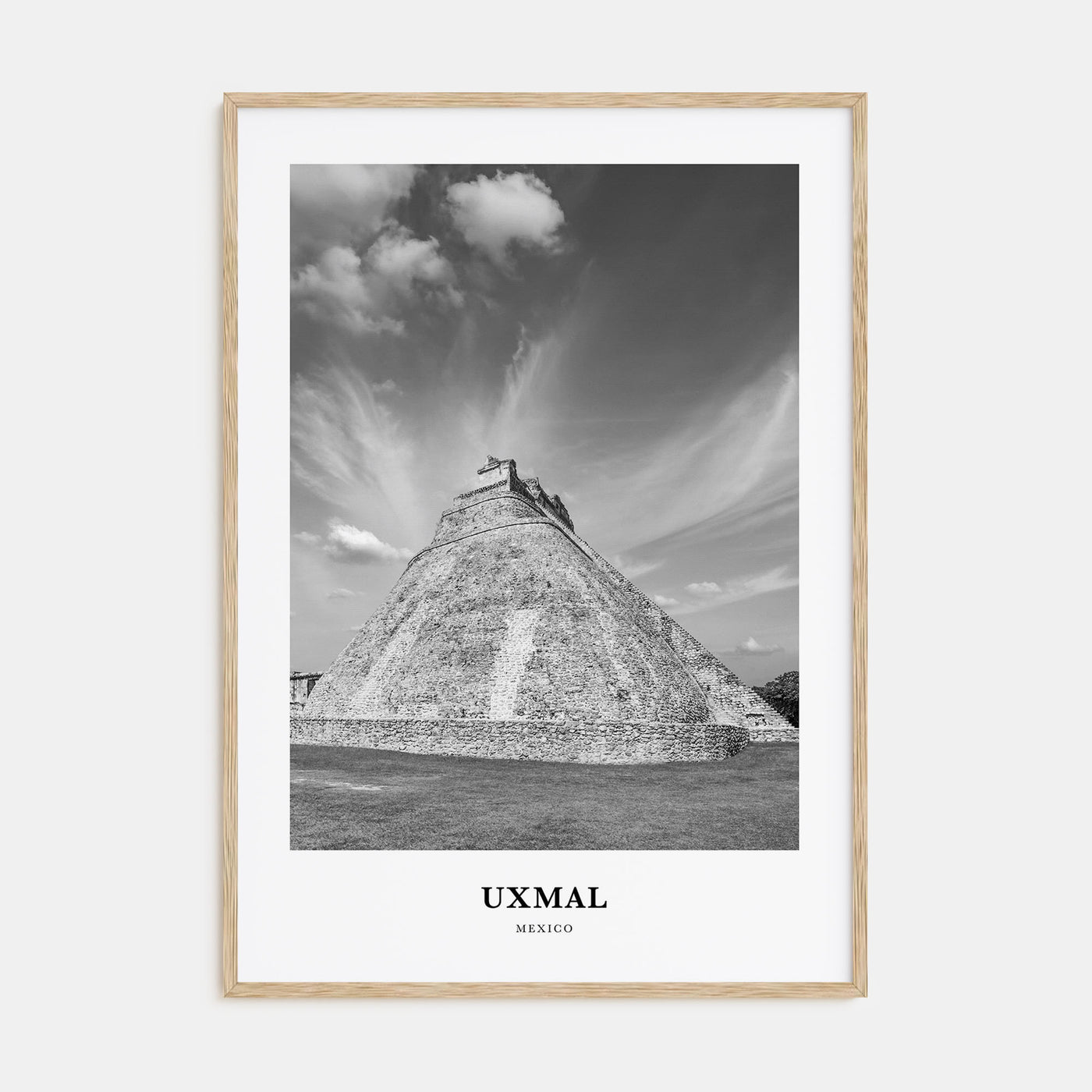 Uxmal Portrait B&W Poster