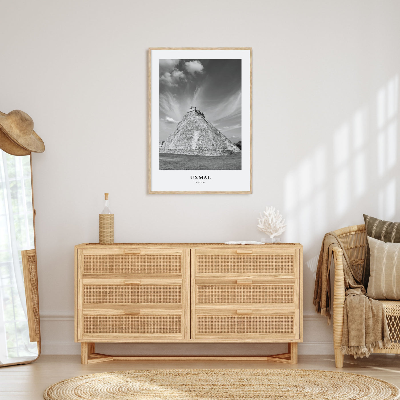 Uxmal Portrait B&W Poster