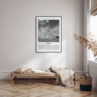 Uxmal Travel B&W Poster