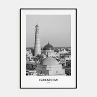 Uzbekistan Portrait B&W Poster