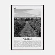 Vacaville Travel B&W Poster