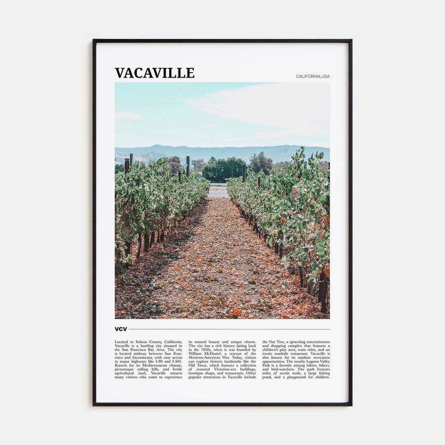 Vacaville Travel Color Poster