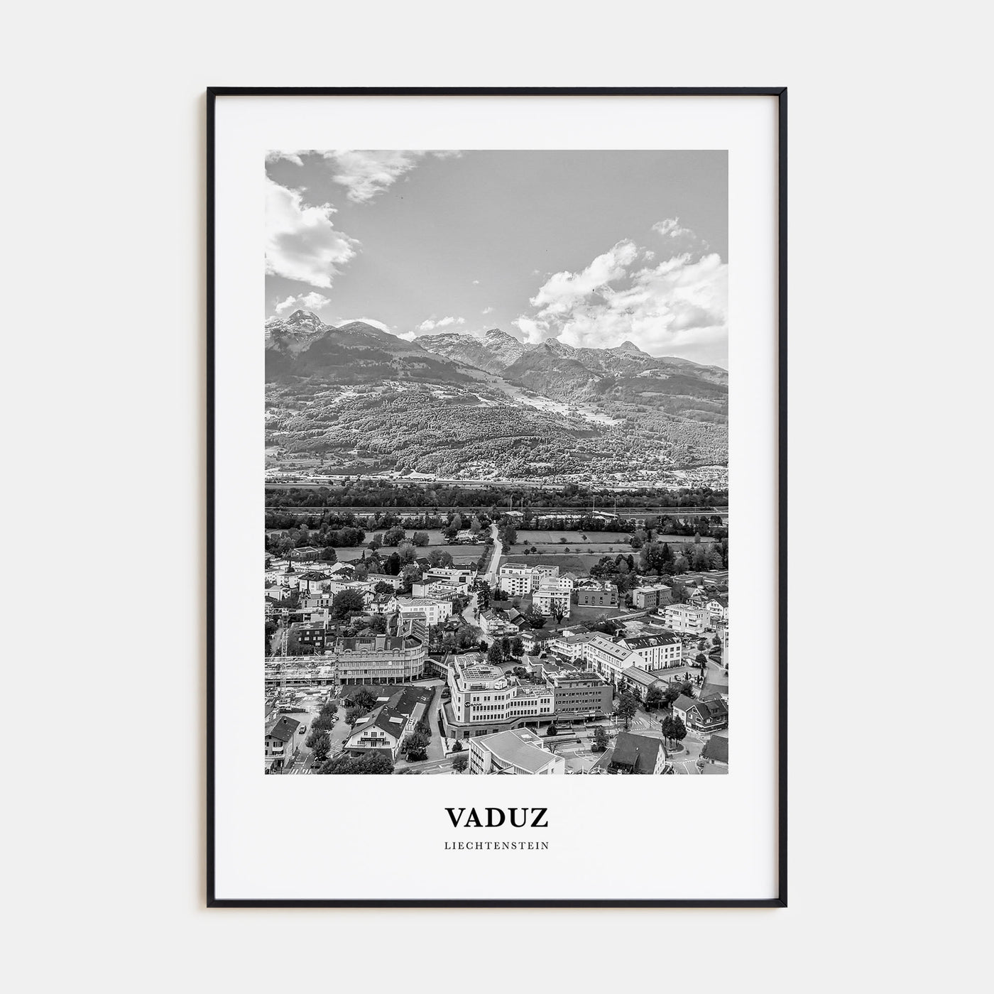 Vaduz Portrait B&W Poster