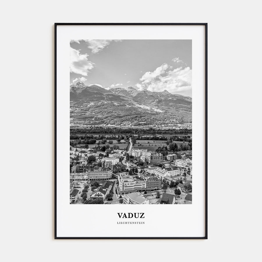 Vaduz Portrait B&W Poster