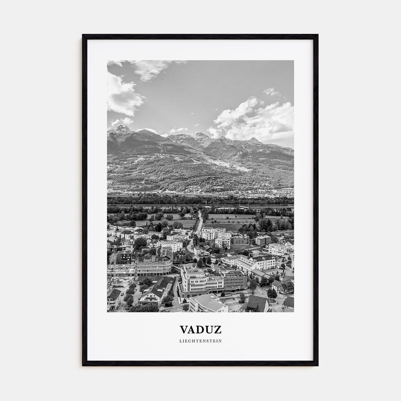 Vaduz Portrait B&W Poster