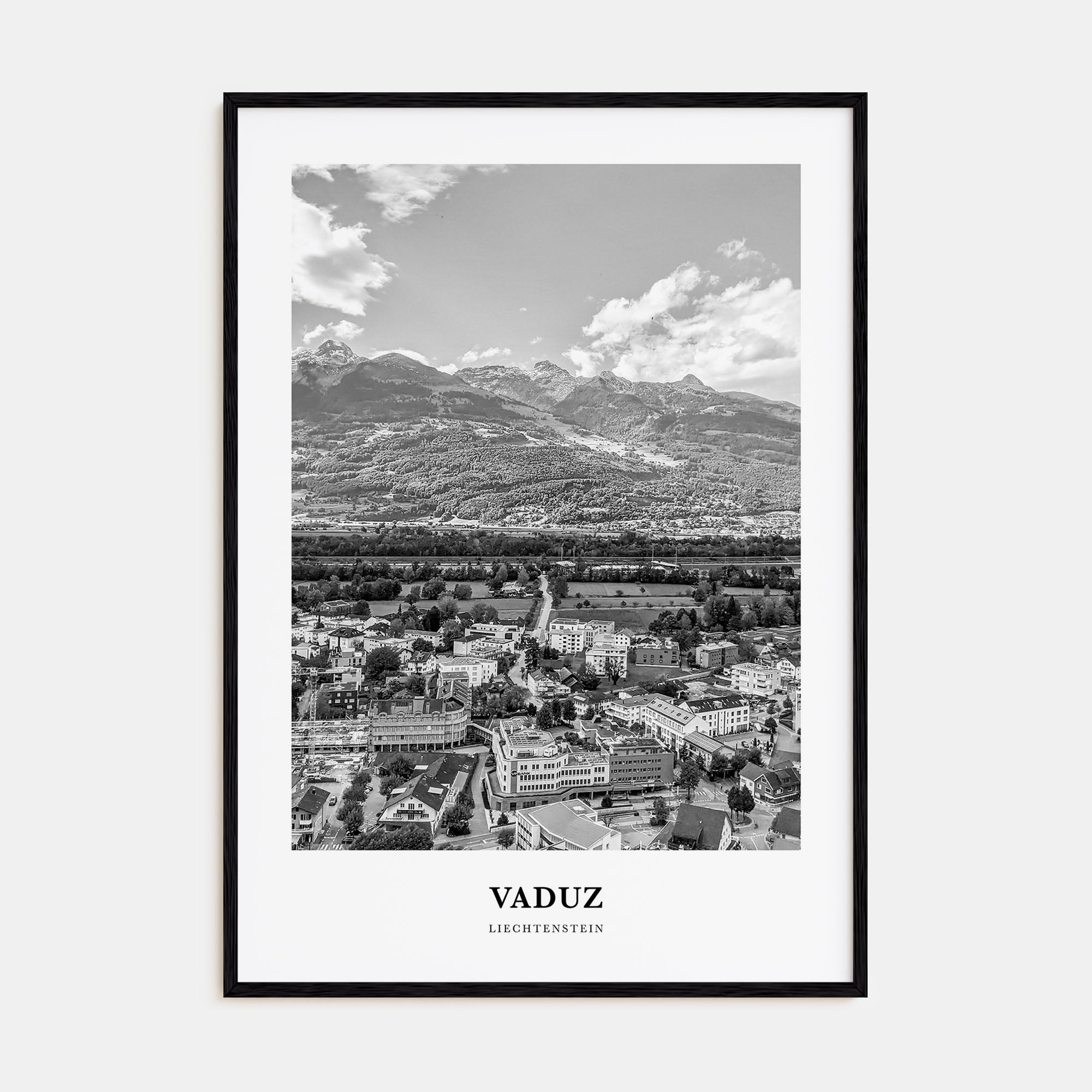Vaduz Portrait B&W Poster