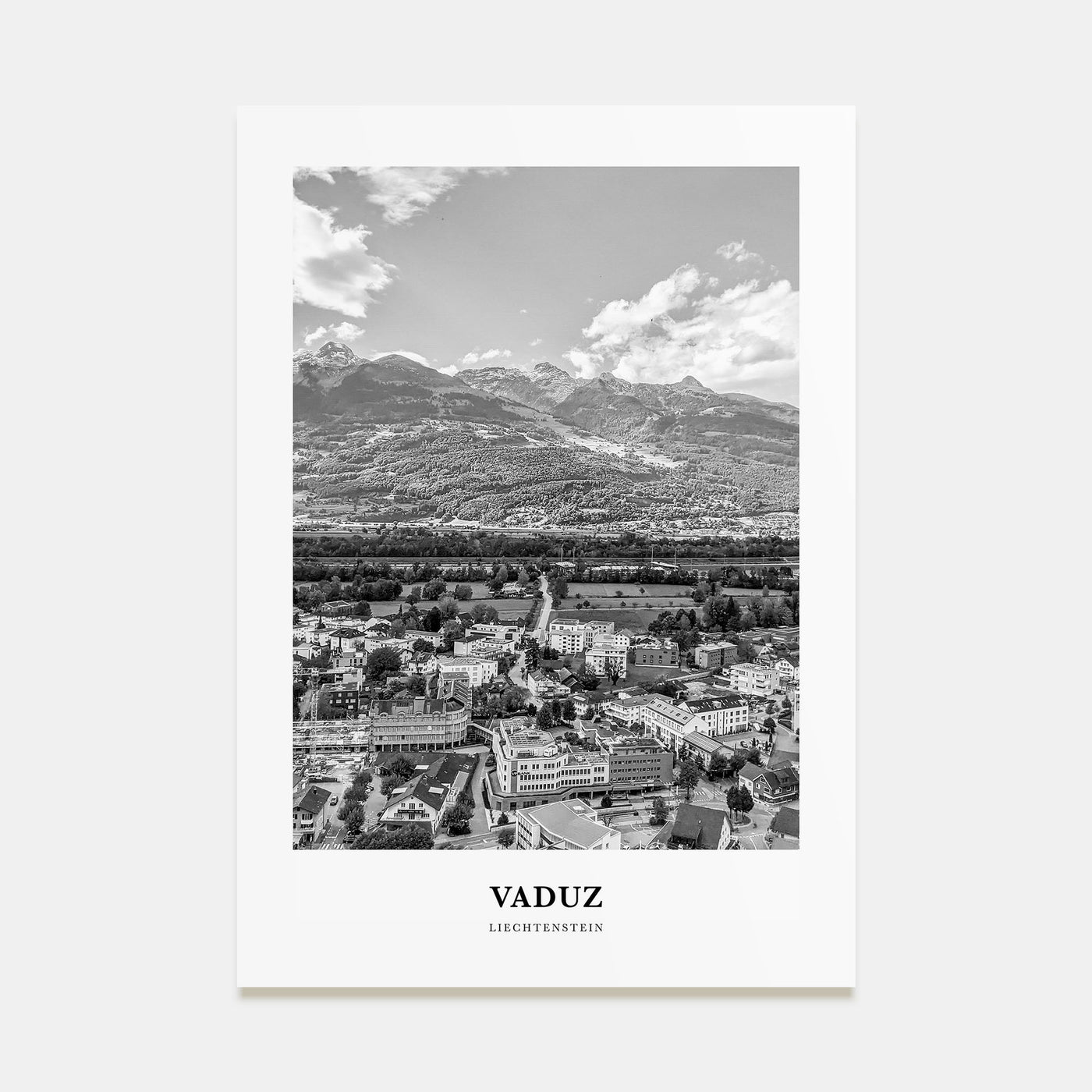 Vaduz Portrait B&W Poster