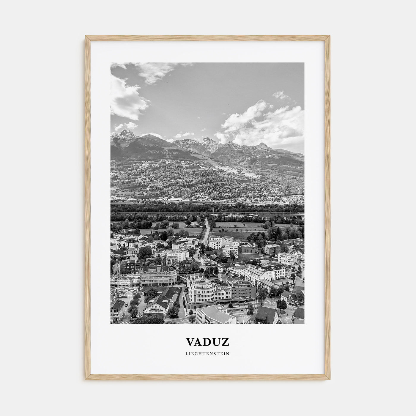 Vaduz Portrait B&W Poster