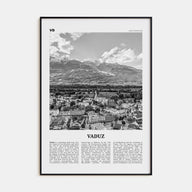 Vaduz Travel B&W Poster