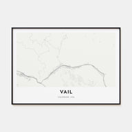 Vail Map Landscape Poster