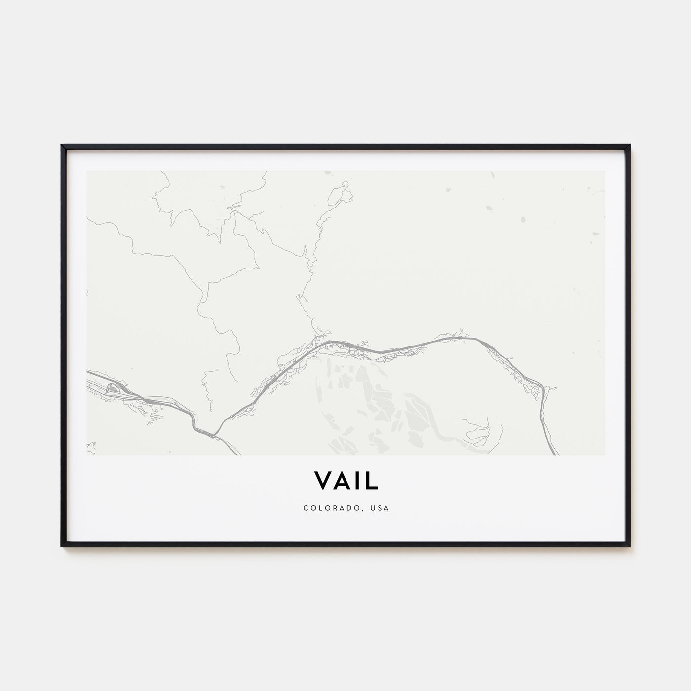 Vail Map Landscape Poster