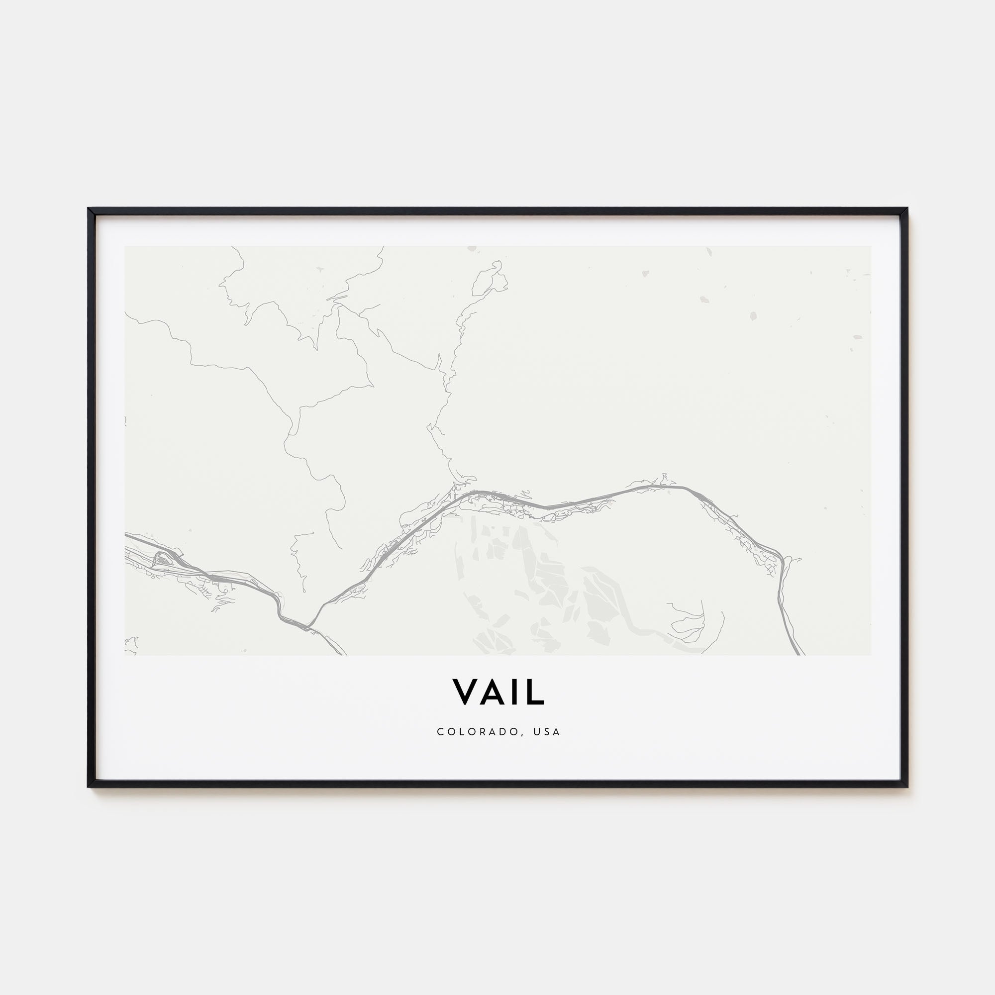 Vail Map Landscape Poster