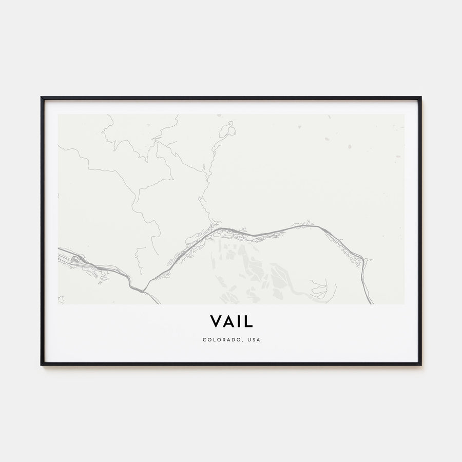 Vail Map Landscape Poster