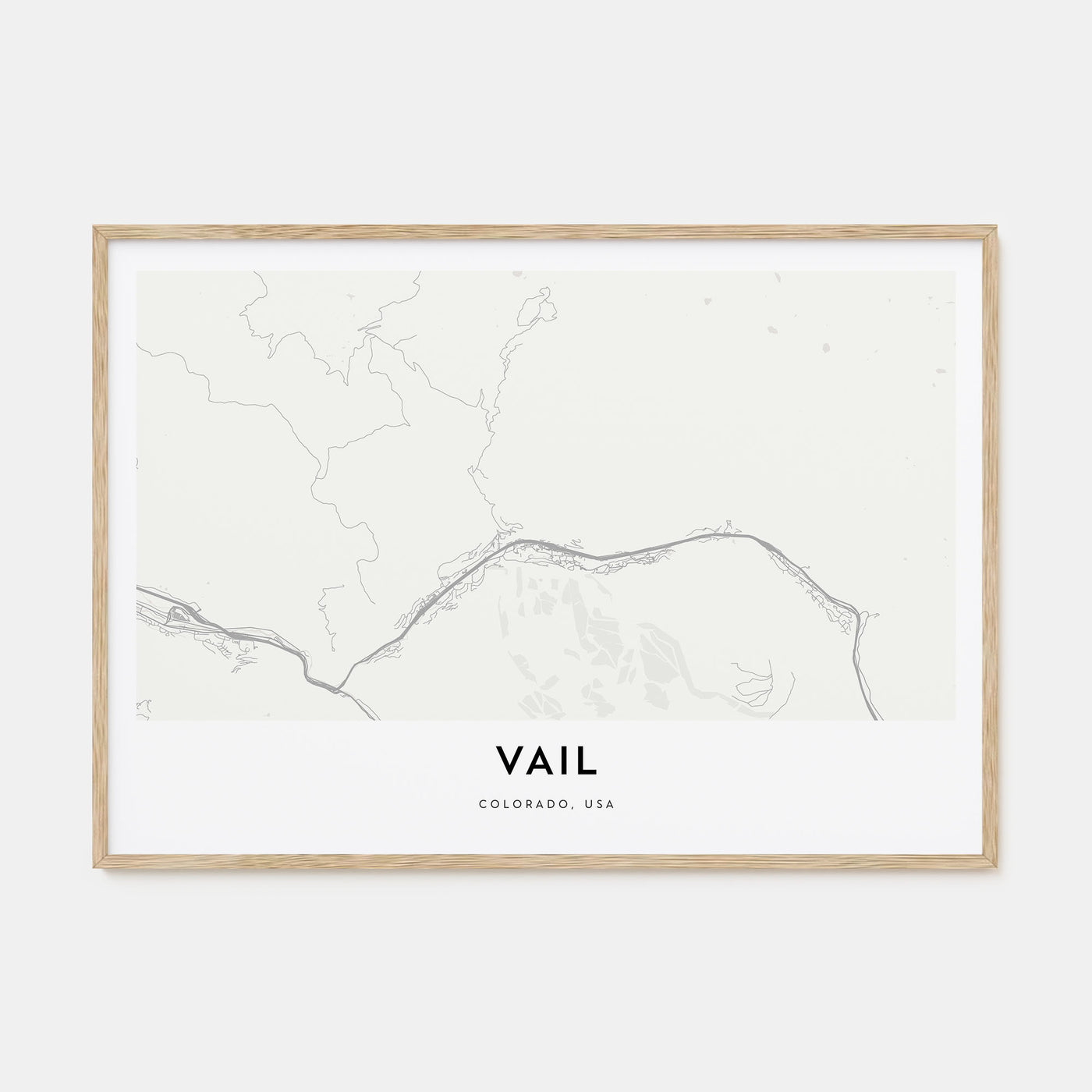 Vail Map Landscape Poster