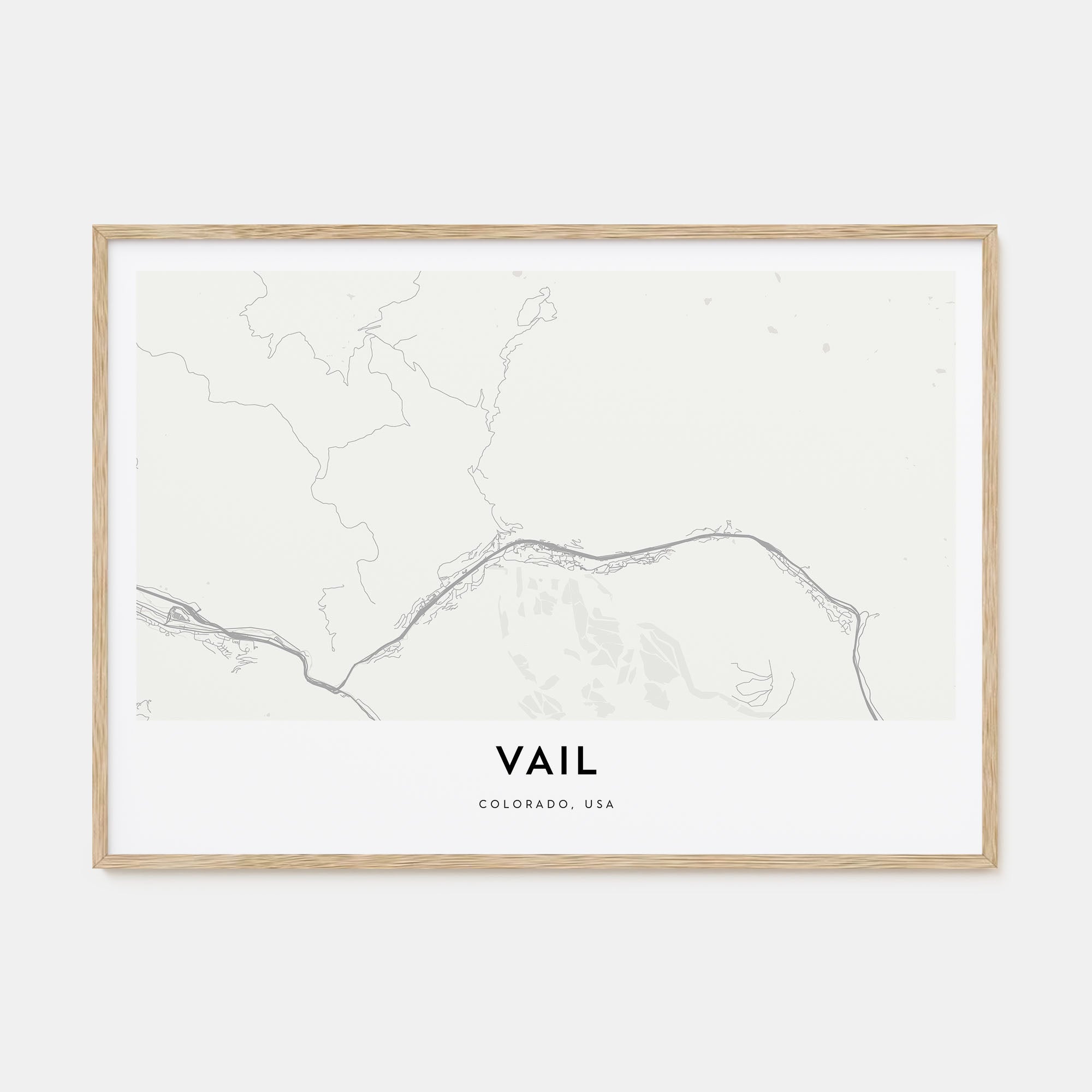 Vail Map Landscape Poster