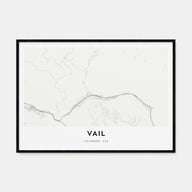 Vail Map Landscape Poster