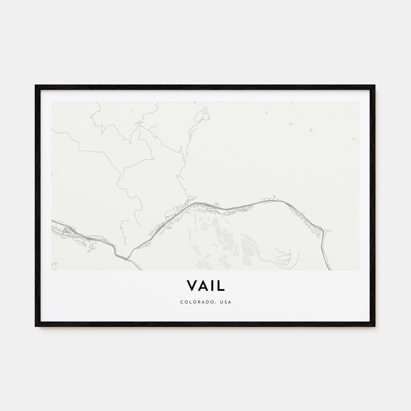 Vail Map Landscape Poster