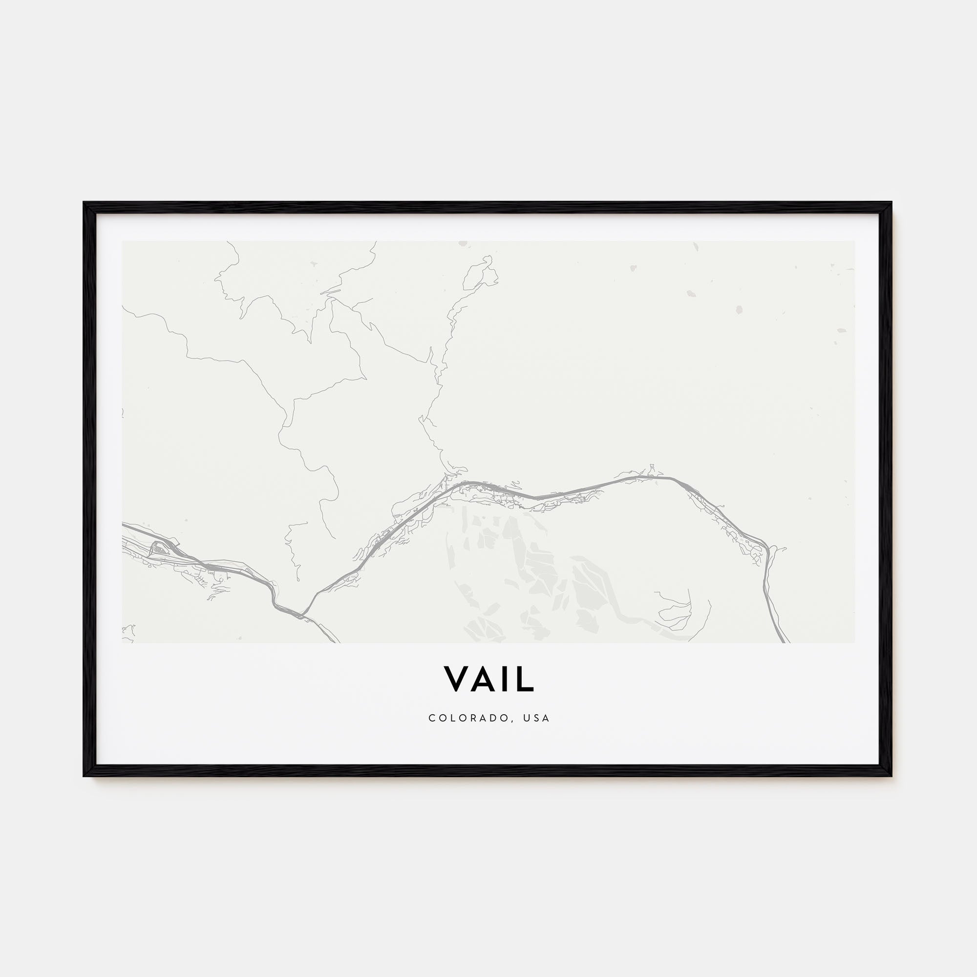 Vail Map Landscape Poster