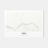 Vail Map Landscape Poster