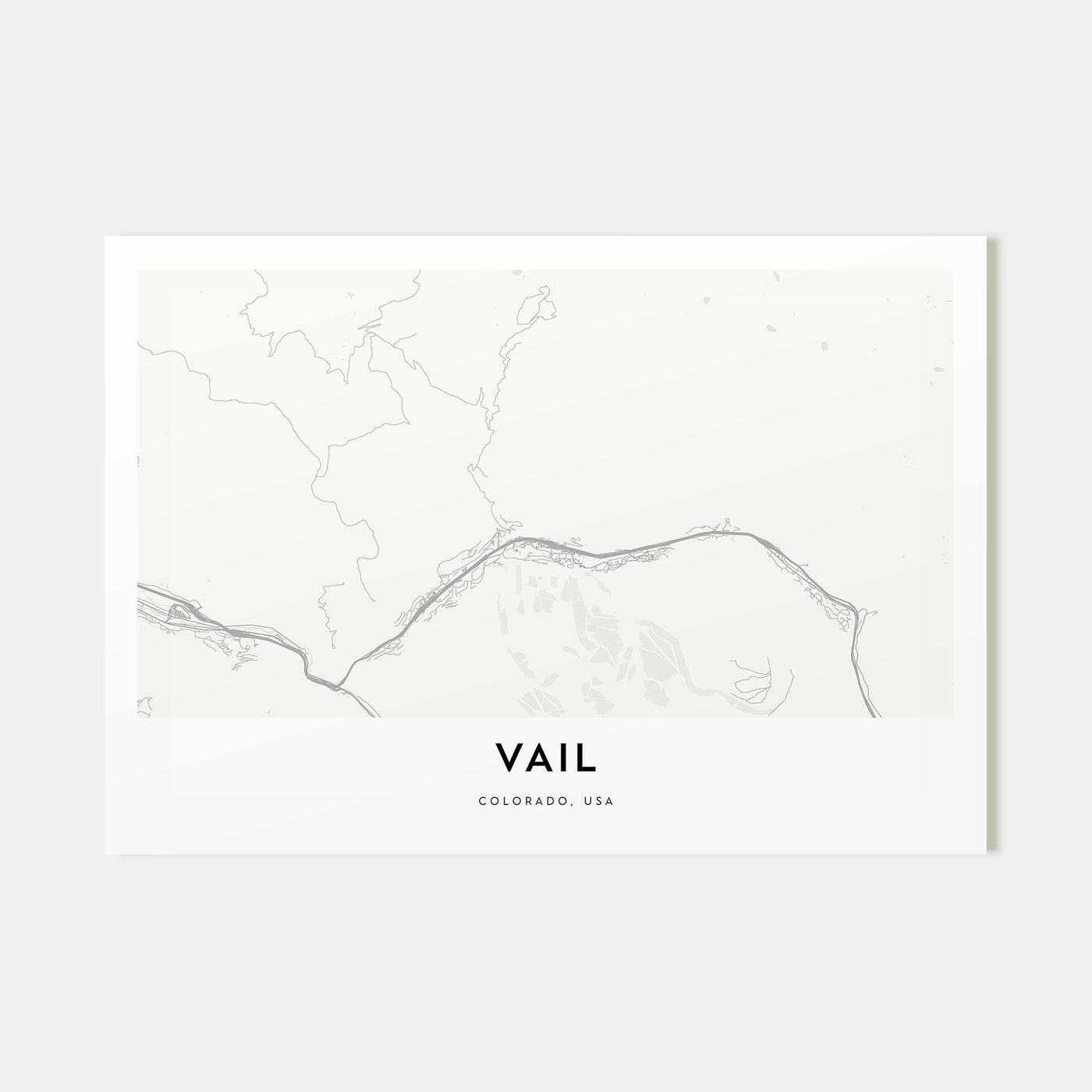 Vail Map Landscape Poster