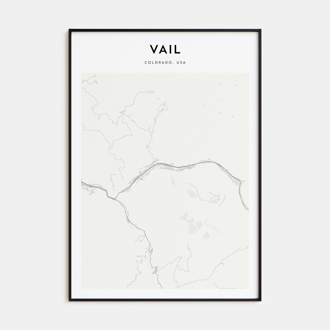 Vail Map Portrait Poster