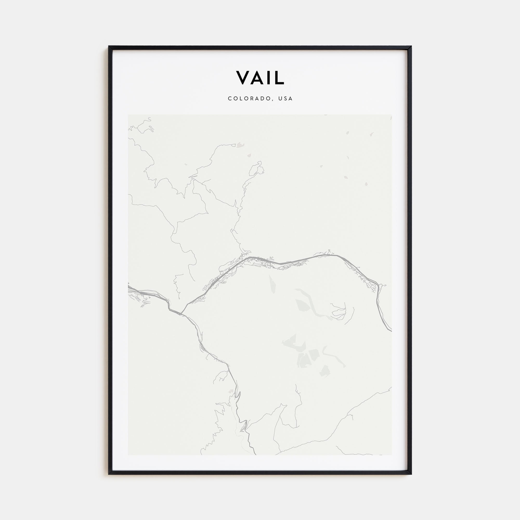 Vail Map Portrait Poster