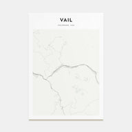Vail Map Portrait Poster
