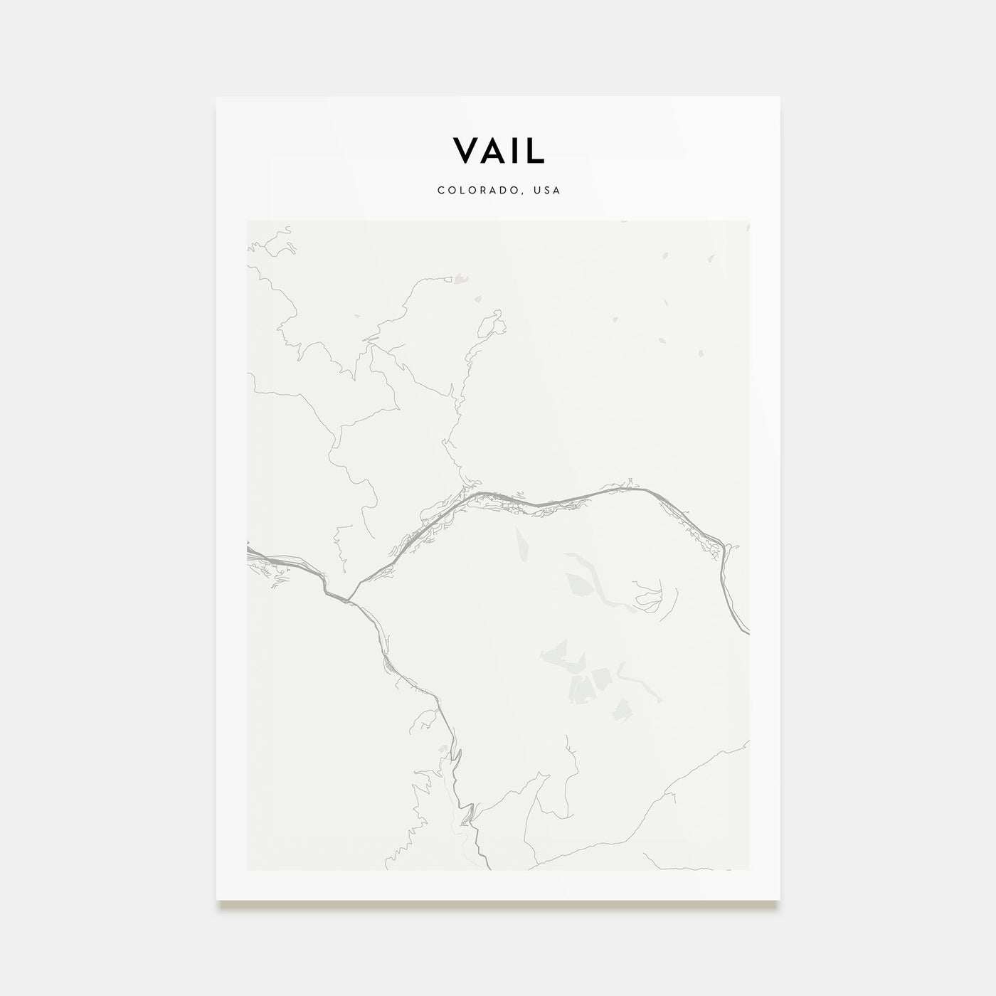 Vail Map Portrait Poster