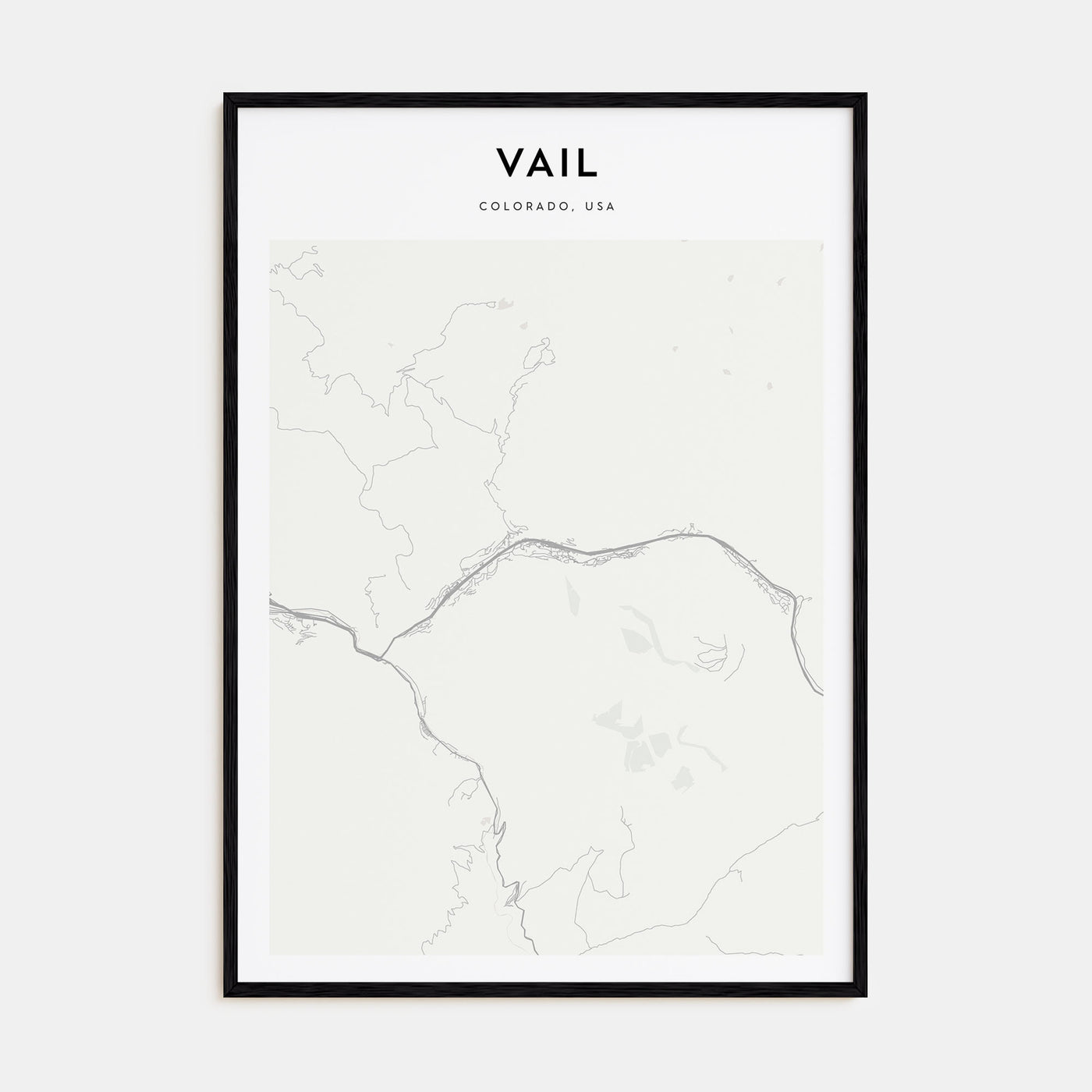 Vail Map Portrait Poster