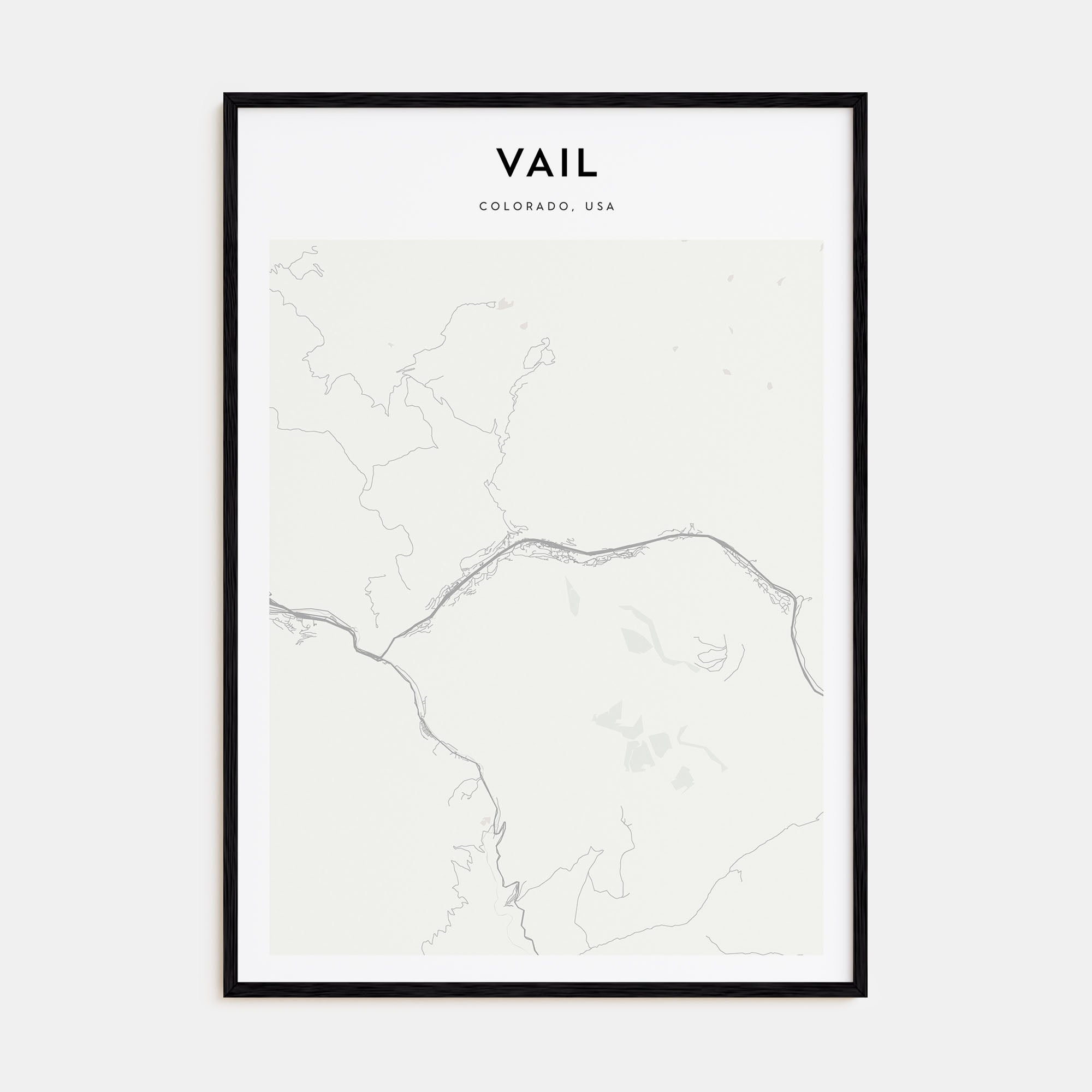 Vail Map Portrait Poster