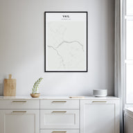 Vail Map Portrait Poster