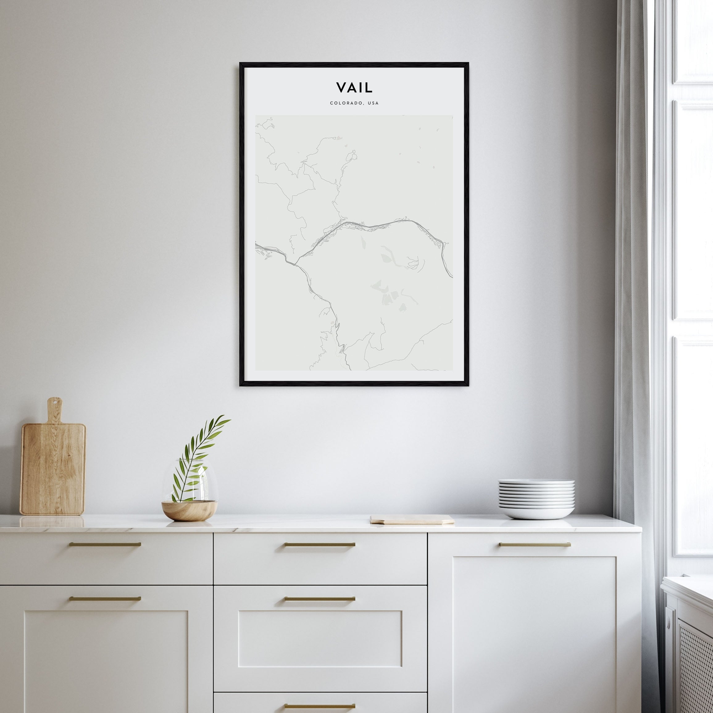 Vail Map Portrait Poster