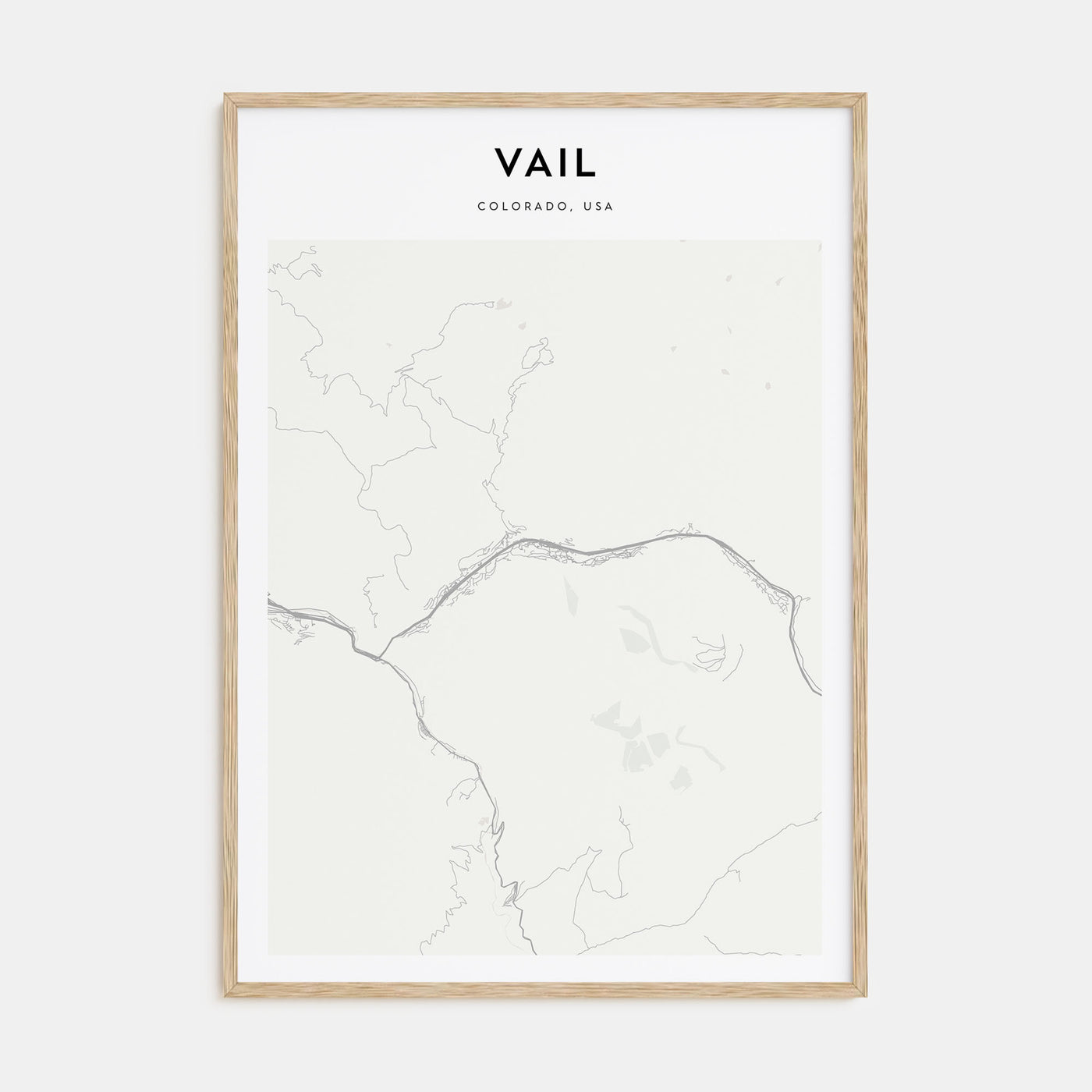 Vail Map Portrait Poster