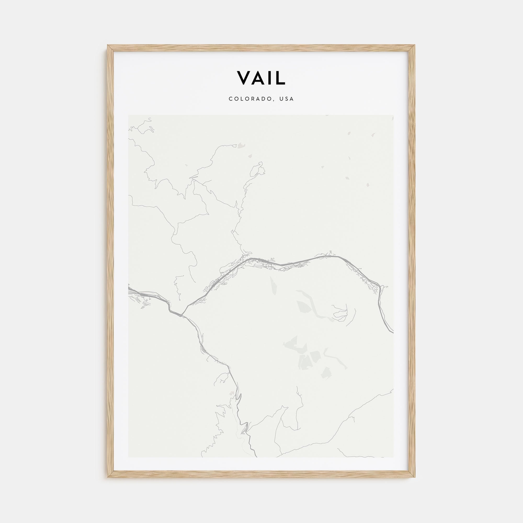Vail Map Portrait Poster