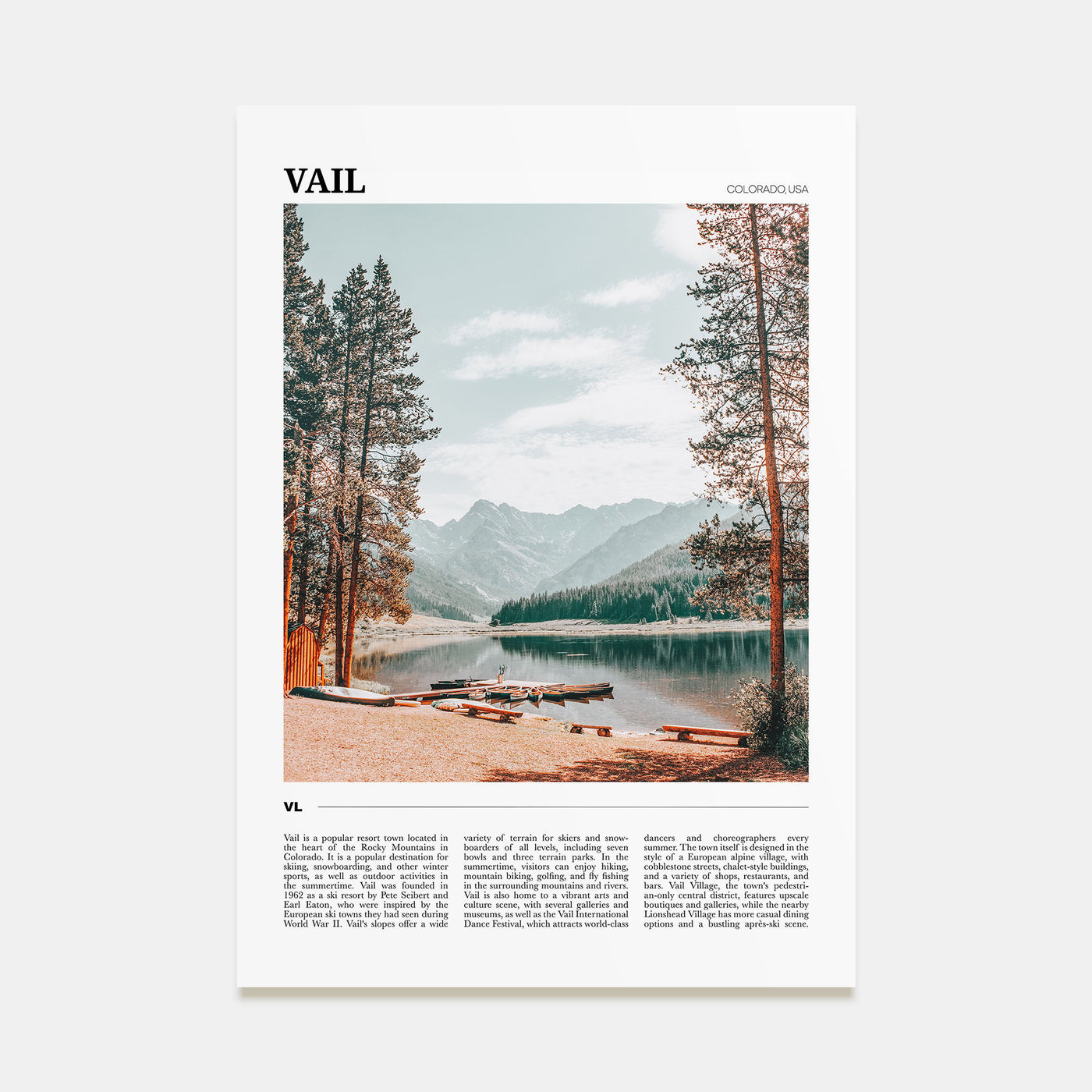 Vail Travel Color Poster